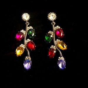 Festive Christmas lightbulb twinkle drop earrings